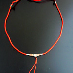赤3mm丸紐伸縮ネックレス紐