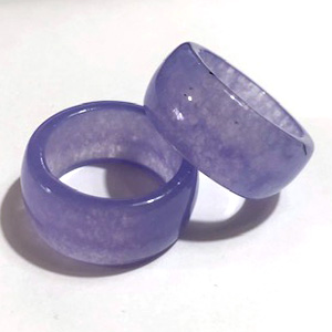 紫系翡翠ぷっくりリング