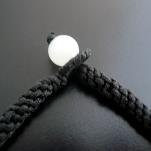 丸編みの４０センチネックレス紐　黒