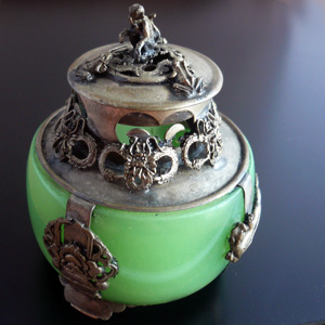 翡翠のアンティーク仕上げ香炉|茶芸館ドットコム