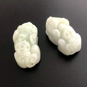 風水「貔貅」翡翠(1対）
